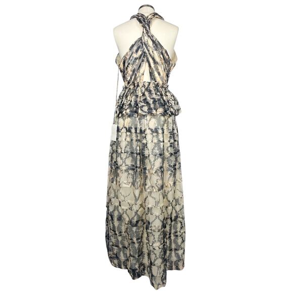Ulla Johnson Black and Cream Maxi Dress - Picture 6 of 9